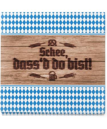 Ittenga Bayrisch Blau Wei Schee Napkins 30x30cm - 20 Pack 3-Layer for Oktoberfest & Festivals - Buy Online on GoSupps.com