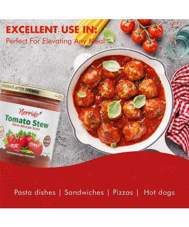 NERRIDO Organic African Stewed Canned Tomatoes & Jollof Sauce 16oz - X-Hot 1 Pack - Buy Online on GoSupps.com