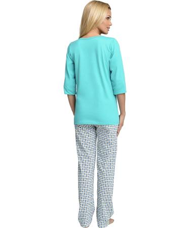 Be Mammy Nursing Pyjama Set - S Turquoise | Comfortable Women's Pajamas for Breastfeeding - Buy Online on GoSupps.com