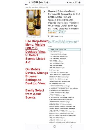 Hayward Enterprises ANOTHER 13 Inspired Perfume Oil | Unisex Designer Fragrance | 1/3 oz. Glass Roll-on Bottle - Buy Online on GoSupps.com