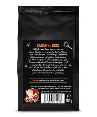 Caffeefee Caramel Kiss - 100% Arabica Ground Coffee | Mildly Roasted Flavored Coffee 250g - International Shipping - Buy Online on GoSupps.com