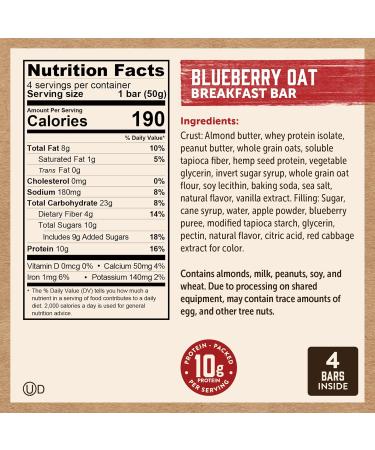 Kodiak Cakes Soft Baked Sandwich Breakfast Bars - Blueberry Oat High Protein 100% Whole Grains 48 Bars (12 Boxes) - Healthy Snack for Breakfast - Buy Online on GoSupps.com