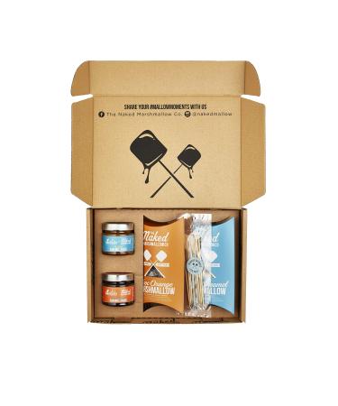 The Naked Marshmallow Co Dipping Gift Set 1.15 Kg with Handmade Gourmet Marshmallow Choc Orange & Salted Caramel