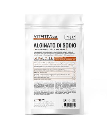 SODIUM ALGINATE | Food Thickener and Gelling Agent | High Quality | Molecular Cooking and Sferification 70g