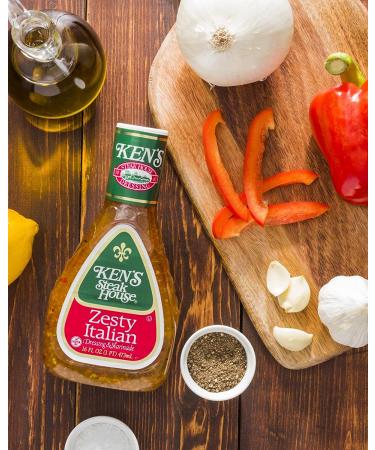 Ken's Steak House Zesty Italian Dressing 16 fl oz - Pack of 3 | Restaurant-quality flavor - Buy Online on GoSupps.com