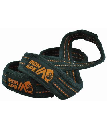 IRON APE Figure 8 Straps for Deadlift, Weight Lifting, Shrugs, and Weightlifting. Heavy Duty Cotton, 4 Sizes Medium