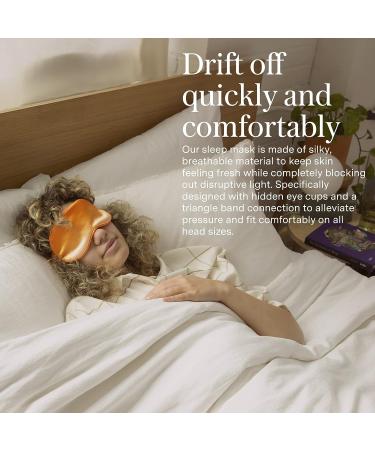 Silky Sleep Mask with Eye Cups and Tension Distributing Band - Silk Eye Mask for Sleeping - Stylish & Cute Eye Cover with Luxury Dust Bag - Buy Online on GoSupps.com