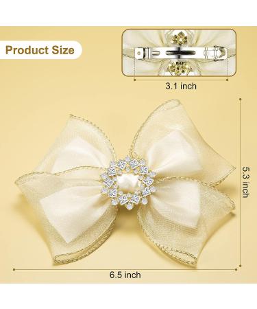Celia's 5.5 Inch Big Hair Bow Clip in Black - Hair Barrette Accessory - Buy Online on GoSupps.com