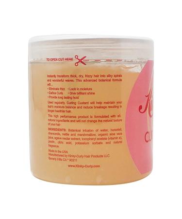 Kinky-Curly Original Curling Custard - 8 oz Natural Styling Gel for Defined Curls - Buy Online on GoSupps.com
