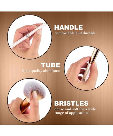 Expressions 12pc Flawless Makeup Brush Set - Vanilla Rose Gold | Premium Glitter Cosmetic Brushes for Contouring & Highlighting - Buy Online on GoSupps.com