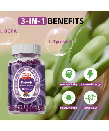 Well&Whole L-Lysine Gummies 1000mg and Dopamine Supplements for Mood Focus and Energy - Buy Online on GoSupps.com