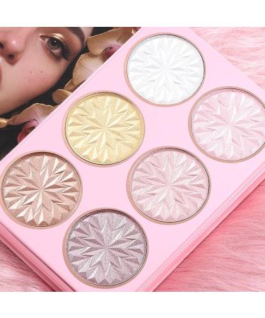 Makeup Palette 6 Colors Highlighters | Book Style 24 Colors Glitter Eyeshadow for Women Girls Makeup Travel Beauty Party Daily Scene - Buy Online on GoSupps.com