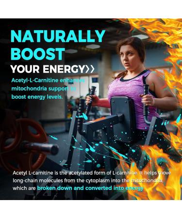 Boost Energy Naturally with Acetyl L-Carnitine 500mg Gummies - Vegan Supplement for Energy & Focus | Alpha-Lipoic Acid B5 B12 & Vitamin C | 120 Chews 60 Servings (Pack of 2 - Buy Online on GoSupps.com