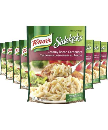 Knorr Sidekicks Pasta for a tasty pasta dish Creamy Bacon Carbonara & Sidekicks Pasta Side Dish for a quick meal that's easy to prepare Creamy Parmesan without artificial flavours 124 g 8 count Side Dish + Sidekicks Pasta Side Dish Bacon Carbonara - Buy Online on GoSupps.com
