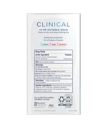 Buy Secret Clinical Strength Antiperspirant & Deodorant for Women - Invisible Solid Clean Coconut 1.6oz (Pack of 3) | International Shipping Available - Buy Online on GoSupps.com