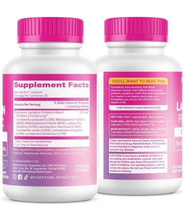 Pink Stork Lactation Probiotic - 30 Billion CFUs Multi Strain Postnatal Probiotics for Breastfeeding Women - Support Breast Milk & Gut Health Postpartum Essentials Mint Essence 30 Capsules Mint 30 Count (Pack of 1) - Buy Online on GoSupps.com