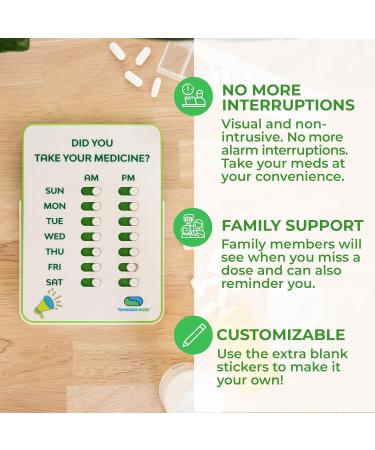 Medication Tracker & Pill Reminder | 7-Day Visual Alarm for Elderly | Take & Slide No Double-Dosing | International Shipping Available - Buy Online on GoSupps.com
