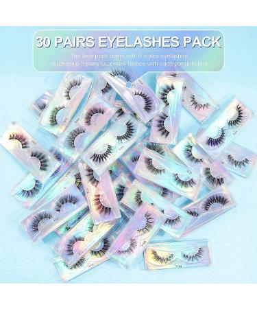 MAGEFY Faux Mink Eyelashes 30 Pairs | Natural to Dramatic Volume False Lashes | 3D Pack with Eyebrow Grooming Kit - Buy Online on GoSupps.com