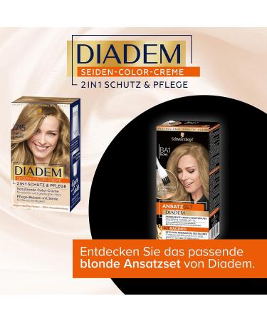  Diadem Diadem Seiden-Color-Creme 715 Medium Blonde Level 3 (170ml) 2-in-1 Permanent Hair Colour for Protection and Care for 70% Less Breakage and Lasting Colour Results - Buy Online on GoSupps.com