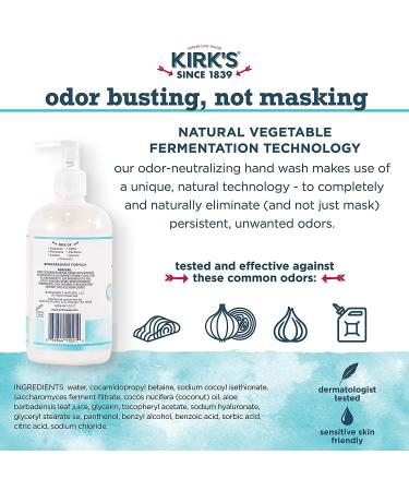 Kirk's Unscented Clean Hand Soap 12 Fl Oz Pump Bottle 4-Pack - Moisturizing Castile Liquid Soap for Hydrating Kitchen Hand Wash - Buy Online on GoSupps.com