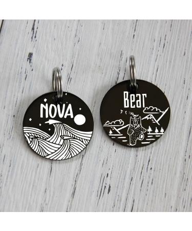 Customized Dog Name Tags Personalized Cat Tags Round Custom Stainless Steel Dog Tags Deep Engraved on Both Sides for Pets Laser Engraving Dog Collar Tag - Buy Online on GoSupps.com