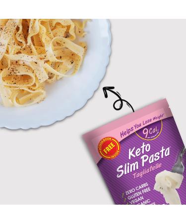 Eat Water Slim Konjac Pasta Penne Fettuccine Spaghetti Lasagne & Tagliatelle - Zero Sugar Low Calorie Keto Paleo & Vegan Diets | 2 of Each 270g - Buy Online on GoSupps.com