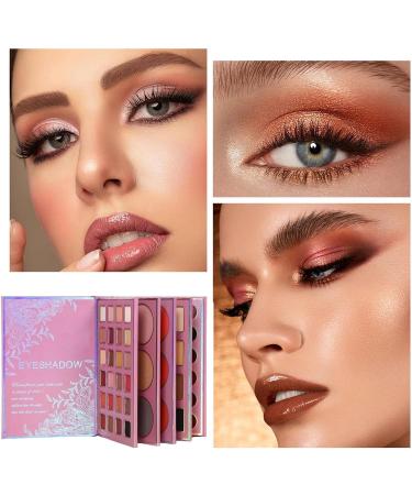 Book Makeup Palette - Blush & Lipstick Waterproof & Long Hold | Bookstyle Eyeshadow Palette Makeup - For Women Girls Birthday Travel Party Meeting - Buy Online on GoSupps.com