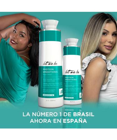 Let Me Be Protein Smoothing expert Brazilian hair straightener in one step professional at home longlasting with keratin 100 straight hair organic and formolfree 500 ml white - Buy Online on GoSupps.com
