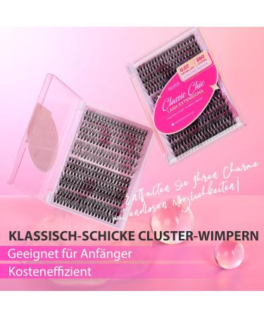 Calailis Individual Eyelash Extensions - 280 PCs DIY Cluster Eyelashes | 0.07-30D + 40D D Curl Volume Lashes at Home - Buy Online on GoSupps.com