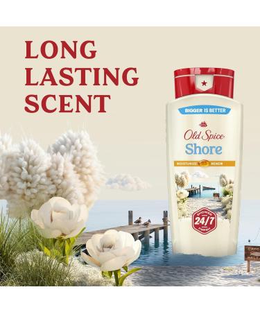 Old Spice Cleansing Body Wash for Men 24/7 Shower Fresh with Lasting Scent Moisturize & Renew Gentle on Skin Vitamin B3 Shore with Clean Cotton & Jasmine Scent 18 oz - Buy Online on GoSupps.com