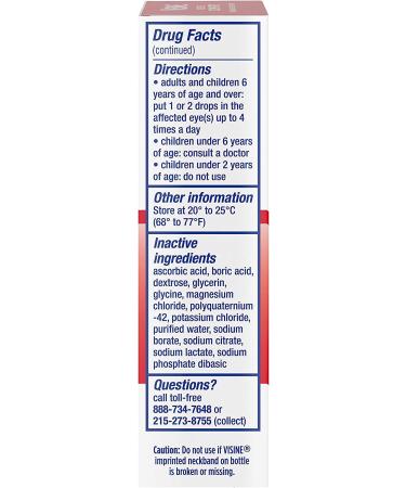 Visine Red Eye Comfort Drops - Redness Reliever 12 fl oz (15 ml) | Fast Relief for Red Eyes - Buy Online on GoSupps.com