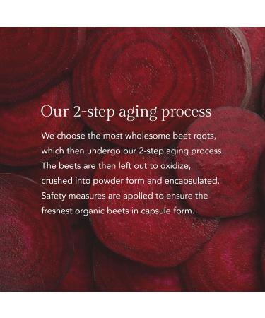 Organic Aged Beet Root Capsules - Nitric Oxide Supplement for High Blood Pressure & Stamina - 30 Capsules | Super Beets - Buy Online on GoSupps.com