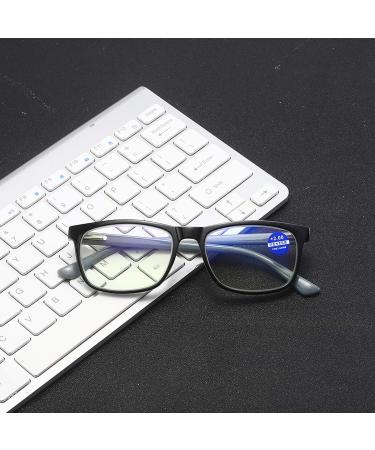 MMOWW 2-Pack Reading Glasses for Men & Women - Anti-Blue Computer Glasses with Spring Hinges (Gray+Blue 3.5) - Stylish & Comfortable Vision Protection - Buy Online on GoSupps.com