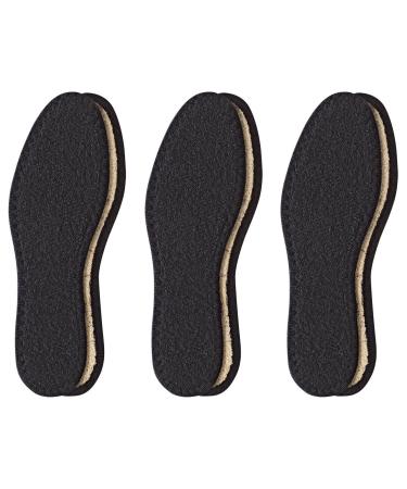pedag pedag Deo Fresh Natural Terry Cotton & Sisal Insoles  Handmade in Germany  Fully Washable  Perfect for Keeping Feet Dry and Fresh in The Summer  US W8 / EU 38  Black  3 Pair US L8/EU38 3 pairs Black