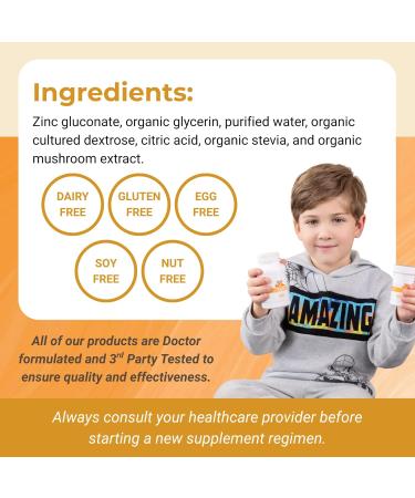 Serawise Organic Liquid Zinc by Dr. Ana Maria Temple | Immune & Skin Support | USDA Certified Organic, No Artificial Ingredients or Natural Flavors | Family Friendly Dosing | 4 Fl Oz - Buy Online on GoSupps.com