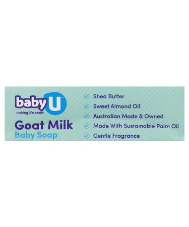 Baby U Goat Milk Baby Soap 100g - Gentle Cleansing for Soft Baby Skin - Buy Online on GoSupps.com