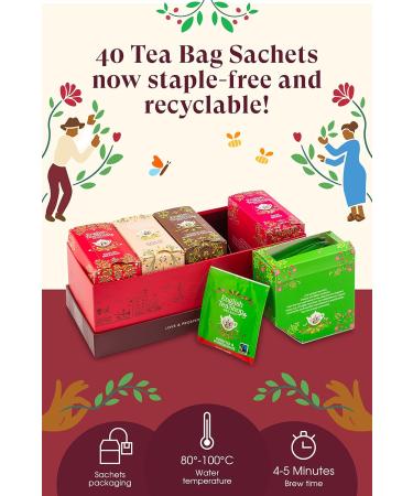 English Tea Shop Organic Everyday Favourites - 40 Tea Bag Sachets - Buy Online on GoSupps.com