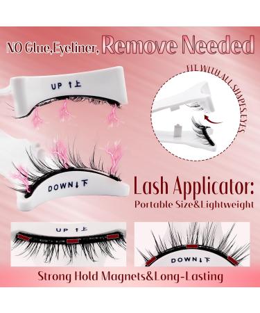 GEMERRY 2 Pair Magnetic Eyelashes Natural Look Magnetic Lashes No Glue or Eyeliner Needed Magnetic Lashes Reusable Magnetic Eyelashes with Applicator B01 - Buy Online on GoSupps.com