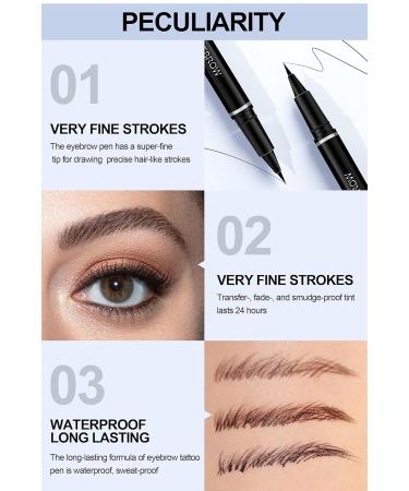 Buy Ultra-Fine Liquid Eyebrow Pencil & Eyeliner - Waterproof Longwearing Smudge-Proof - #03 Light Brown - International Shipping Available - Buy Online on GoSupps.com