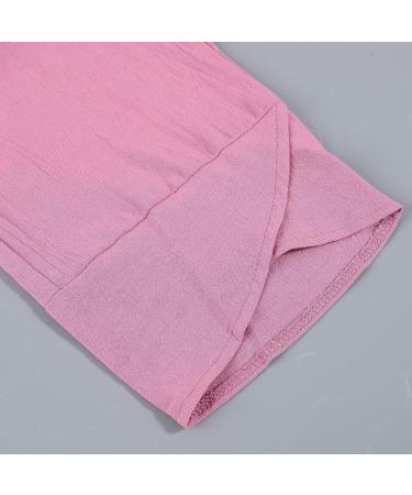 Nursling Women's Summer Linen Capris with Pockets - XXL, Elastic Waist, Drawstring - Pink - Buy Online on GoSupps.com