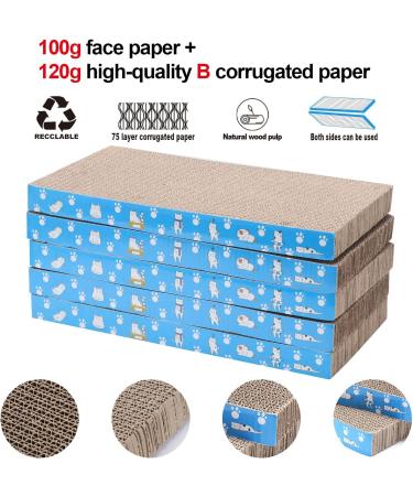 5-in-1 Premium Cat Scratch Pad | Reversible Durable Cardboard | Suitable for Rest, Claws, and Play - Buy Online on GoSupps.com