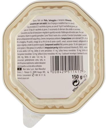 Cesar Selection of the Vegetable Garden Dog Food with Game Chicken and Vegetables 150 g 14 Trays - Buy Online on GoSupps.com