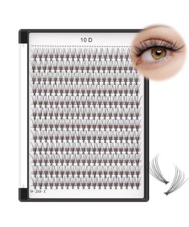 Bodermincer 240 Bundles D Curl 10D 0.1mm Thickness Individual Eyelash Extensions eyelashes Cluster Lashes Natural False Eyelashes Bundles (8mm)