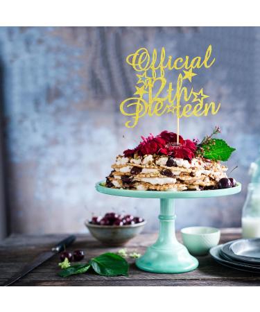 Arthsdite Official 12 Pre-teen Cake Topper Happy 12th Birthday Cake Decorations Cheers to 12 Year Old Birthday Party Decoration Supply - Gold Glitter - Buy Online on GoSupps.com