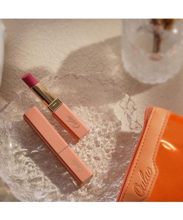 Oulac Orange Red Creamy Matte Lipstick | Moisturising Soft Satin Finish Lipsticks for Women | Highly Pigmented with Rose Oil | Vegan & Cruelty-Free - 3.6g - Buy Online on GoSupps.com