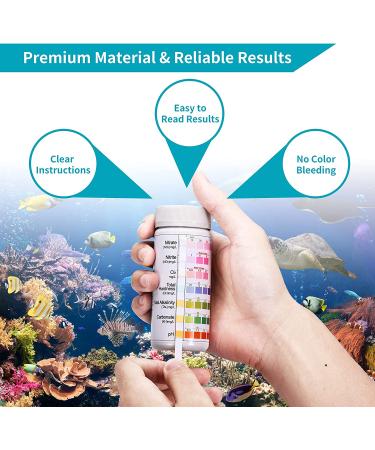 7-Way Aquarium Test Strips 150 Pack | Freshwater & Saltwater Fish Tank Testing Kit | pH, Alkalinity, Nitrite, Nitrate, Chlorine, Carbonate & Hardness | 7 in 1 | 100 Strips - Buy Online on GoSupps.com