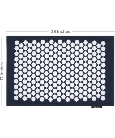 Dr Relief Acupressure Mat & Pillow Set - Quick Back & Neck Pain Relief - Sciatica & Stress Relief - Navy - Buy Online on GoSupps.com