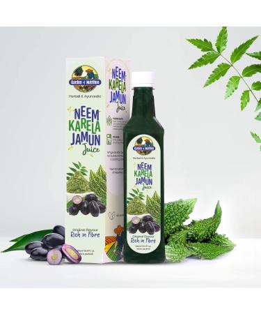 GARDEN OF NUTRITION Herbal and Ayurvedic Neem Karela Jamun Juice 500ml