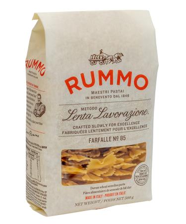 Rummo Farfalle No. 85 Authentic Italian Pasta Made with Durum Semolina Wheat 500g (Pack of 1)