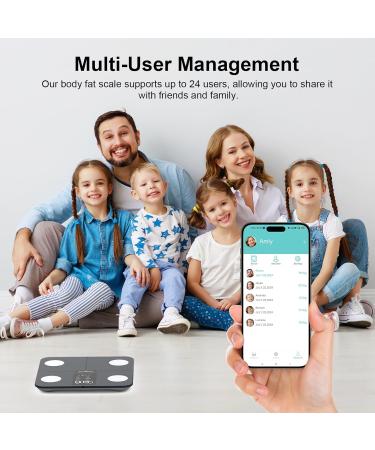 Healthkeep Smart Body Fat Scale with Large VA Display 15 Body Composition Metrics with Heart Rate Body Fat Smart Digital Bathroom Weighing Scale Compatible with iOS Android Max 400lb/180kg 28cm Marine Blue - Buy Online on GoSupps.com